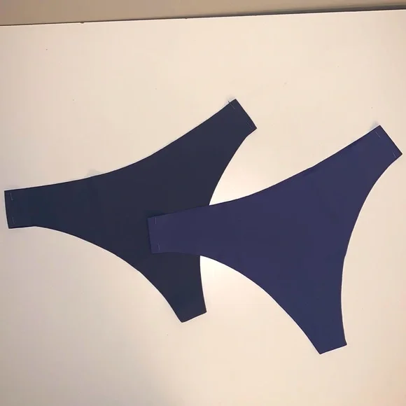 NWT Two Pair Seamless Silk Thong Panties - Picture 1 of 3